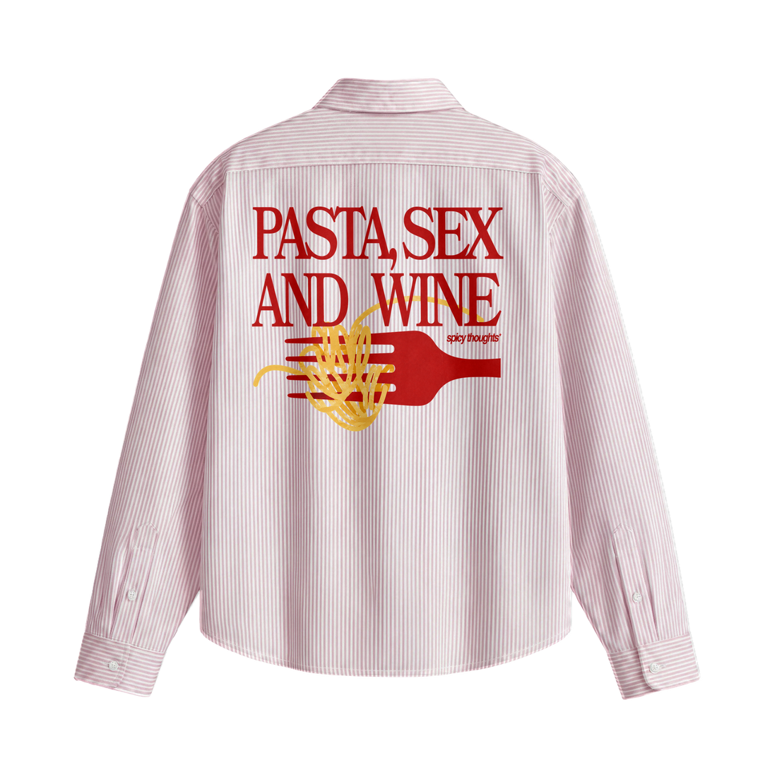 Blacklist Pasta & Wine Pink Stripe Shirt