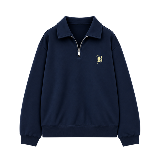Blacklist Phantom Society Quarter Zip Sweatshirt Nevy
