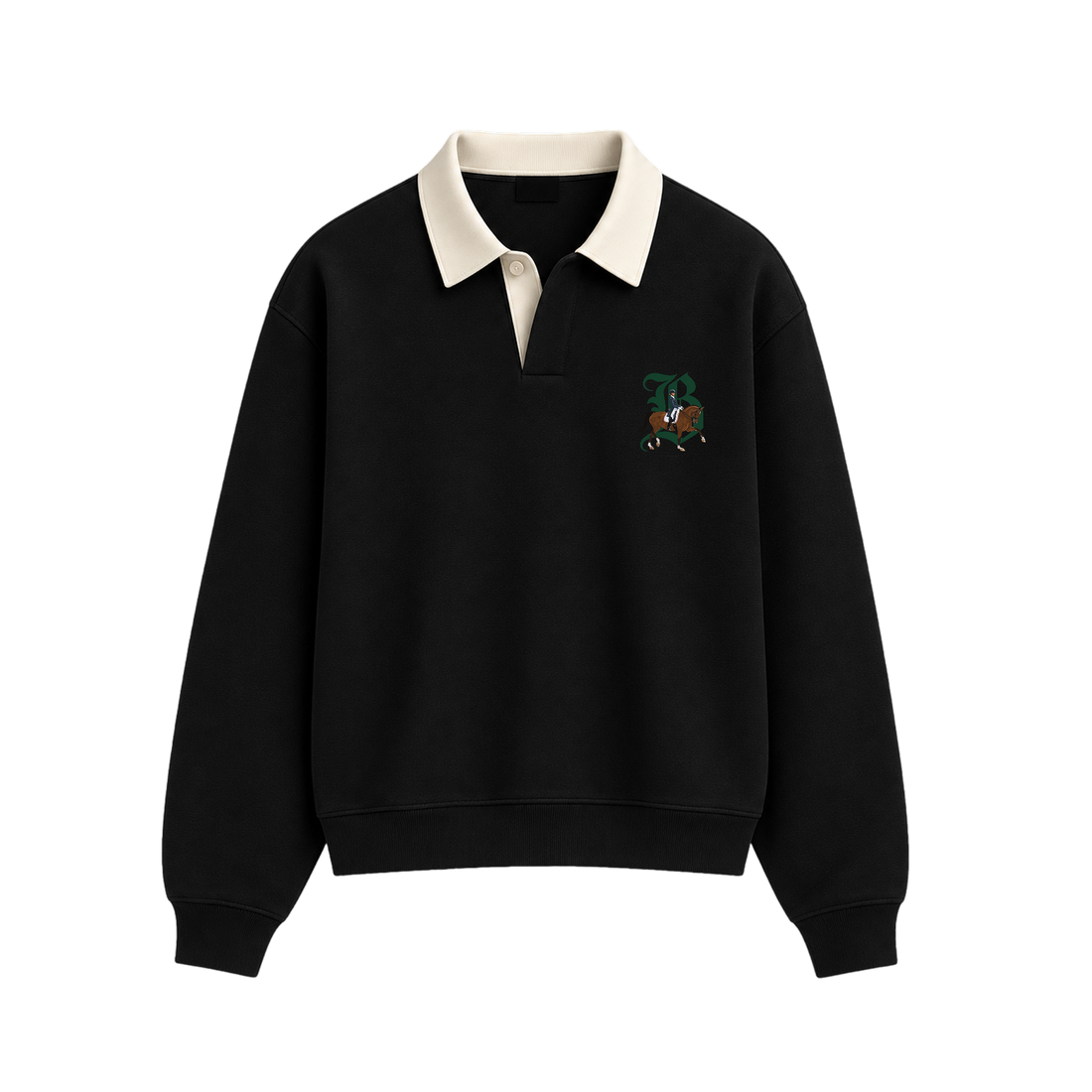 Blacklist Polo Abstract Luxury Sweatshirt Black
