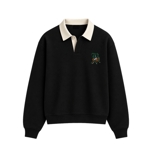 Blacklist Polo Abstract Luxury Sweatshirt Black
