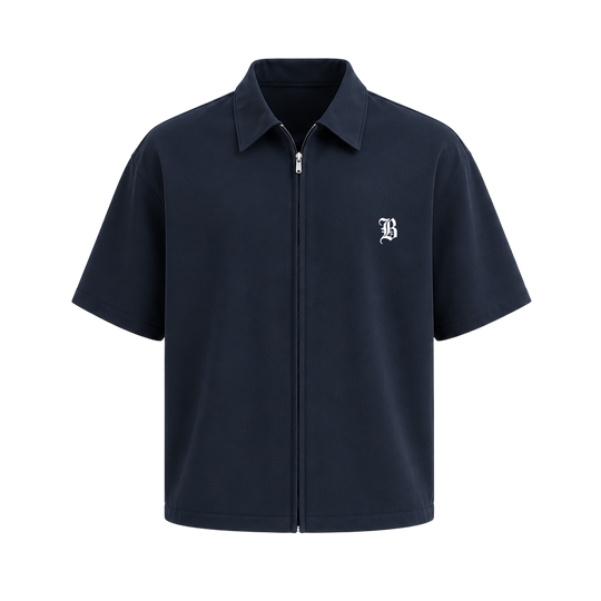 Blacklist Prestige Club Zipper Shirt  Dark Blue