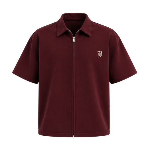 Blacklist Prestige Club Zipper Shirt Maroon