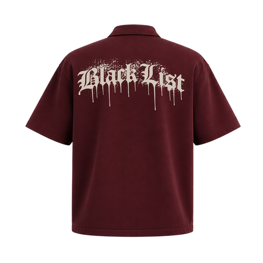 Blacklist Prestige Club Zipper Shirt Maroon