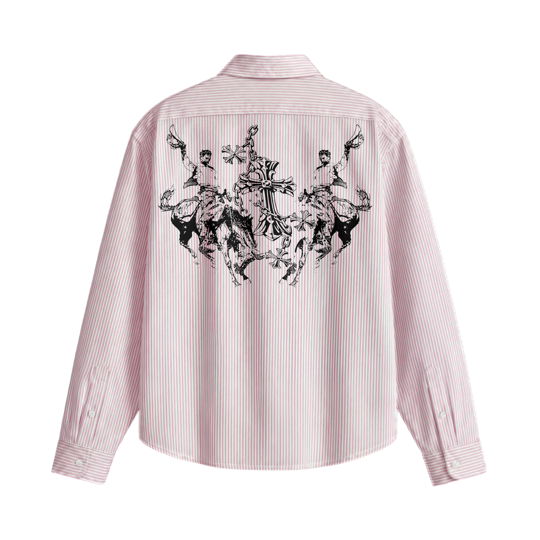 Blacklist Sacred Fleur Pink Stripe Shirt