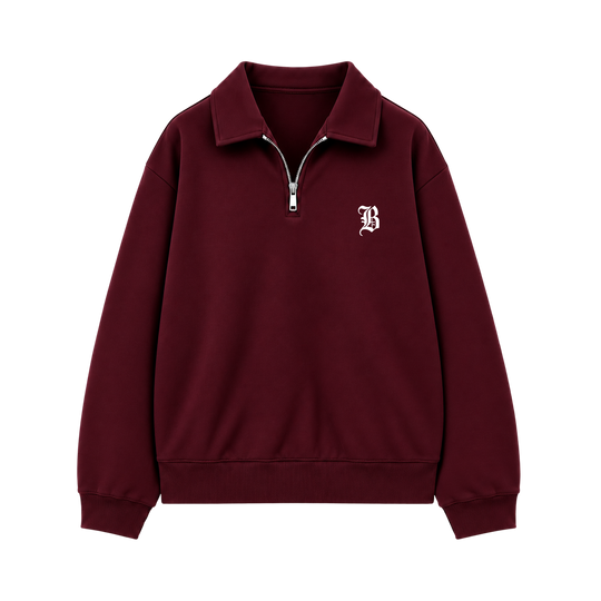 Blacklist Shadow Syndicate Quarter Zip Sweatshirt Wine