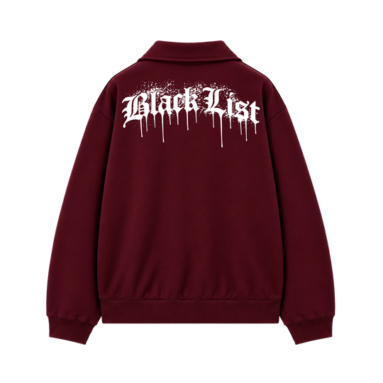 Blacklist Shadow Syndicate Quarter Zip Sweatshirt Wine