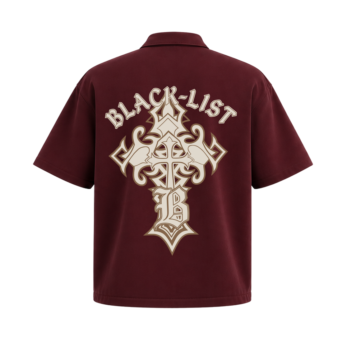 Blacklist Silent Rebel Zipper Shirt Maroon