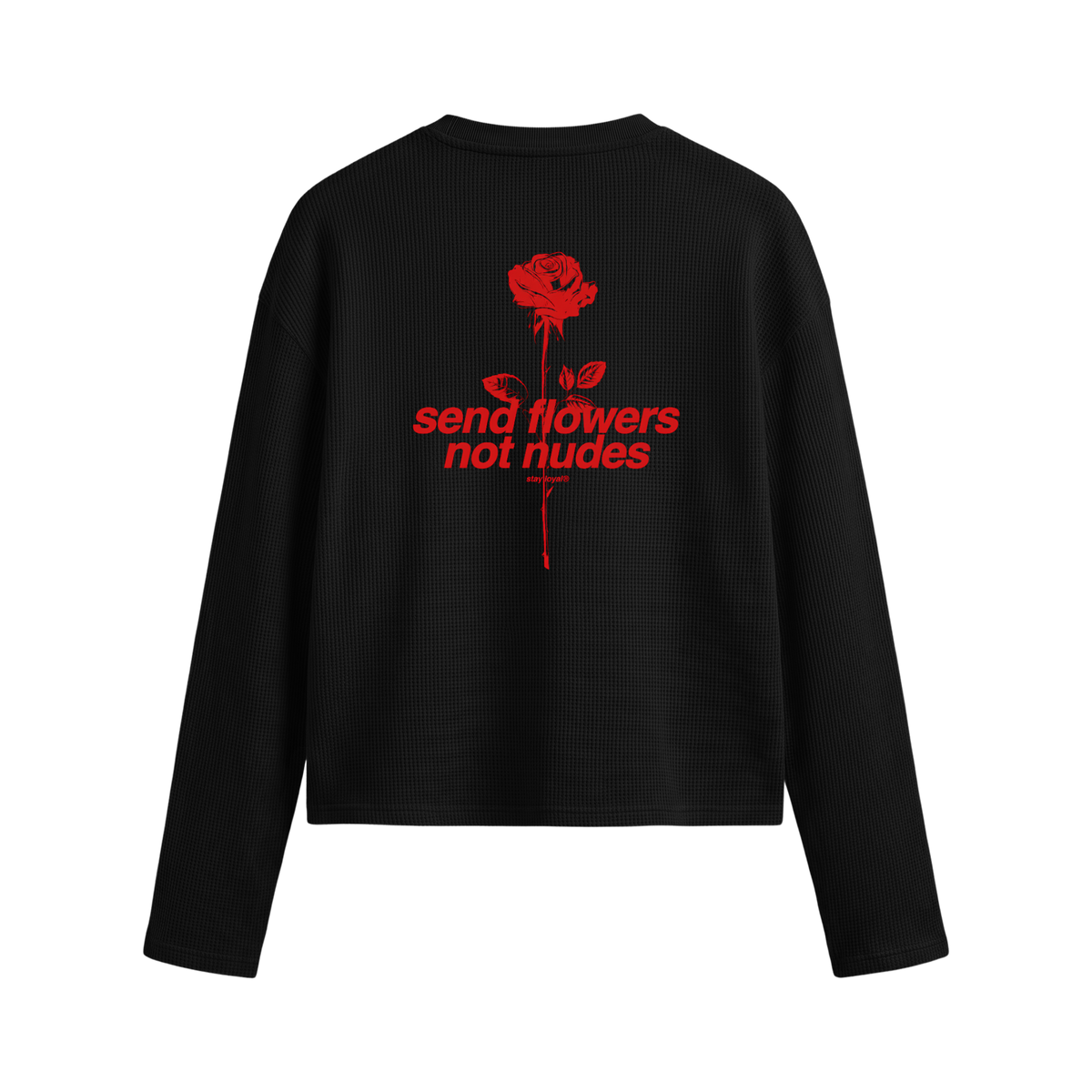 Blacklist Wild Rose Knit Waffle T-shirt Black
