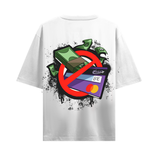CASH & CARDS WHITE OVERSIZED T-SHIRT