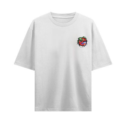 CASH & CARDS WHITE OVERSIZED T-SHIRT