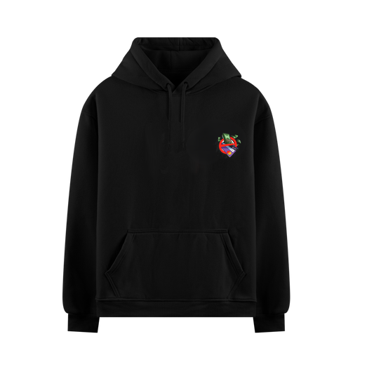 CASH & CARDS BLACK OVERSIZED HOODIE