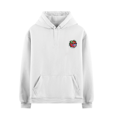 CASH & CARDS WHITE OVERSIZED HOODIE