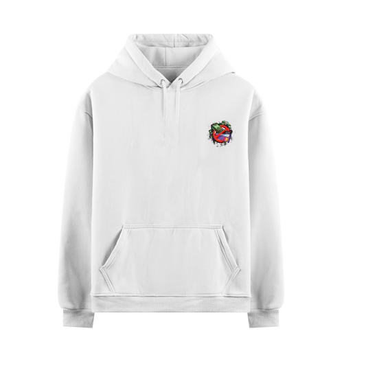 CASH & CARDS WHITE OVERSIZED HOODIE