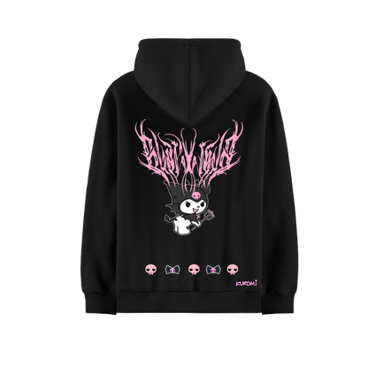 ONE OF ONE KUROMI BLACK OVERSIZED HOODIE