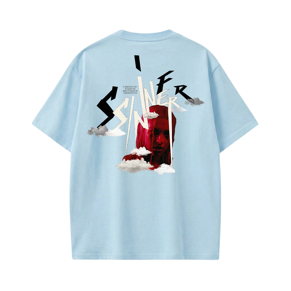 SINNER BLACKLIST ICE BLUE T-SHIRT