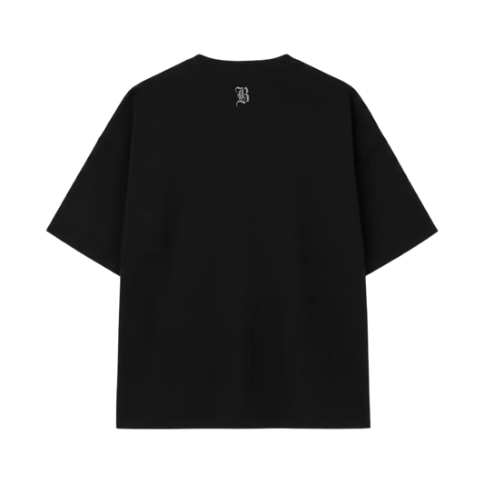 Chrome Black Oversized Sketeton T-Shirt