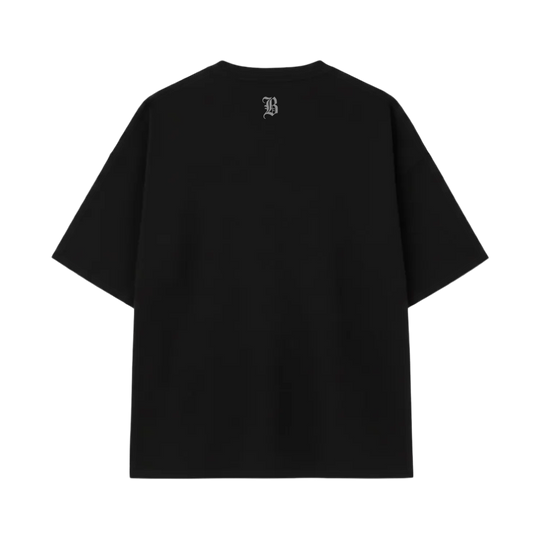 Chrome Black Oversized Sketeton T-Shirt
