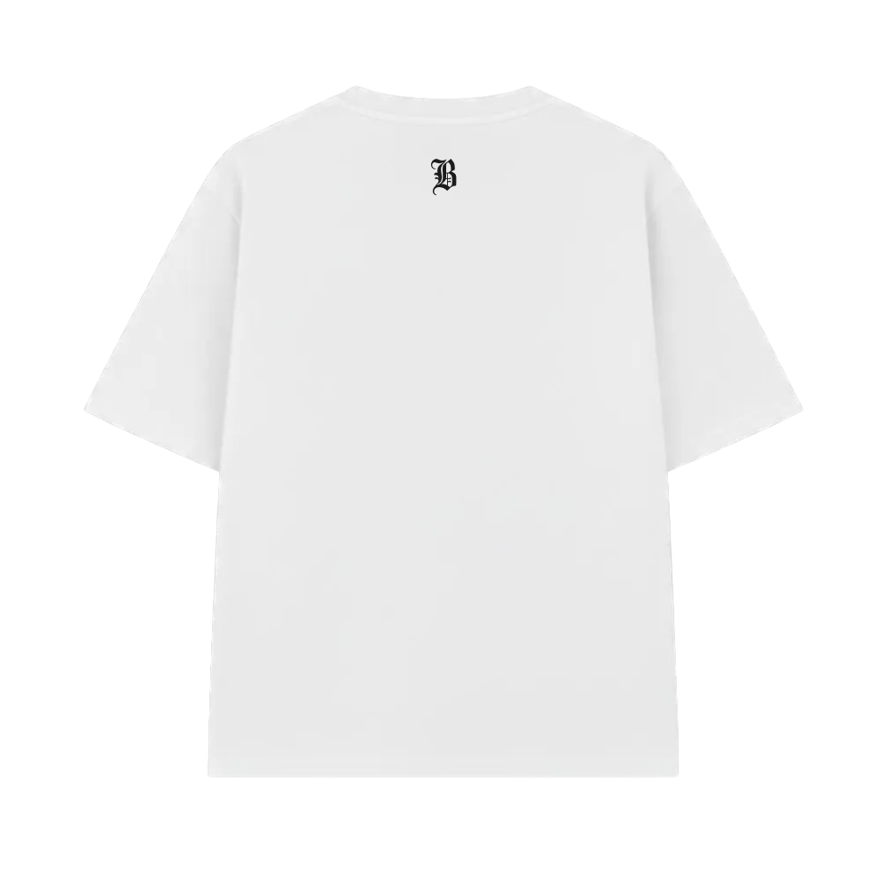 Chrome White Oversized Sketeton T-Shirt
