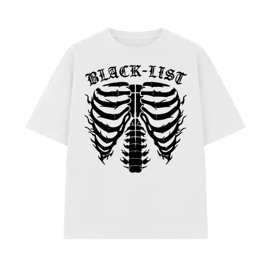 Chrome White Oversized Sketeton T-Shirt