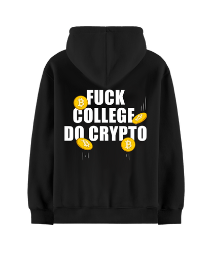 FUCK COLLEGE DO CRYPTO BLACK OVERSIZED HOODIE