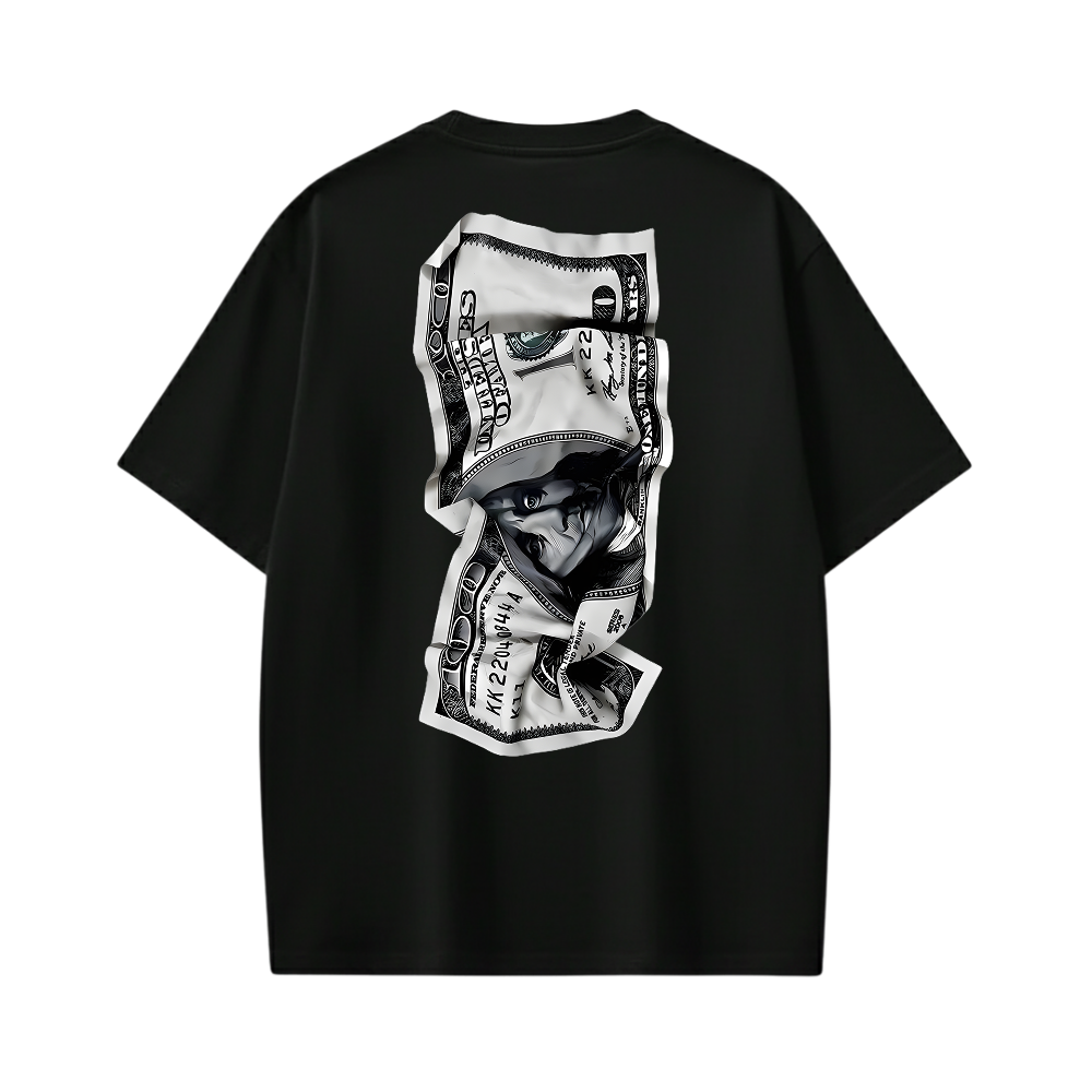 DOLLAR BILLS BLACK T-SHIRT