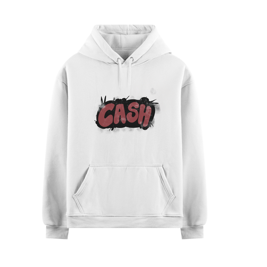 DONT SAVE HER SAVE CASH WHITE OVERSIZED HOODIE