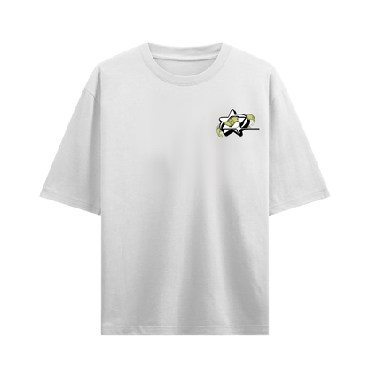 NO RISK NO PROFIT OVERSIZED WHITE T-SHIRT