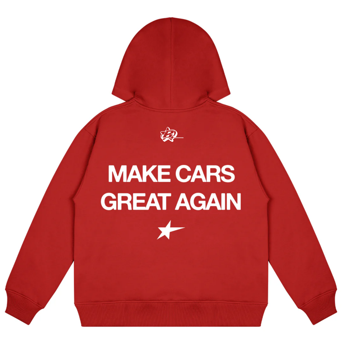 MAKE CARS GREAT AGAIN RED OVERSIZED HOODIE