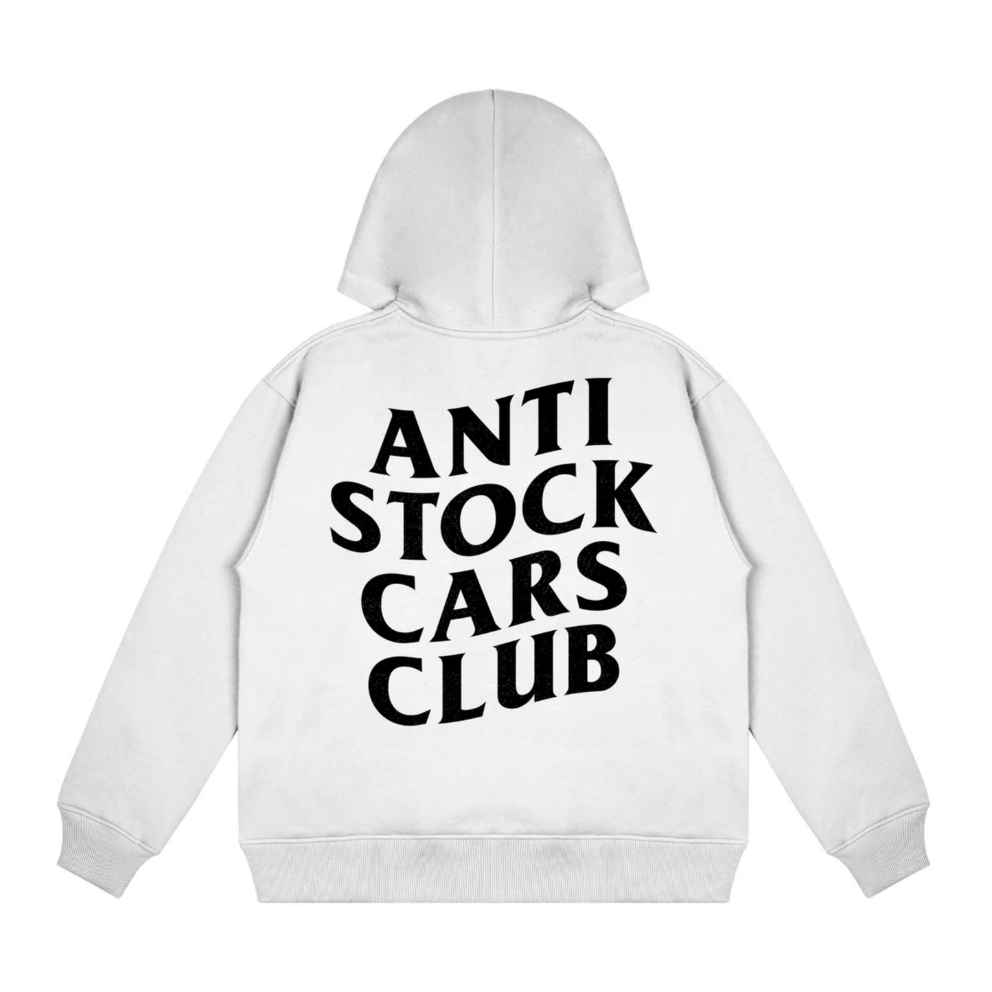 ANTI STOCK CARS CLUB WHITE OVERSIZED HOODIE