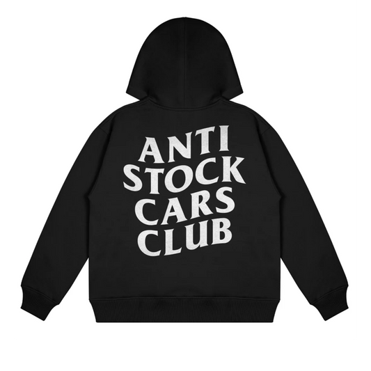 ANTI STOCK CARS CLUB BLACK OVERSIZED HOODIE
