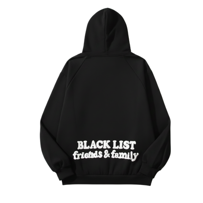 DARK HOURS BLACK OVERSIZED HOODIE