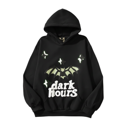 DARK HOURS BLACK OVERSIZED HOODIE