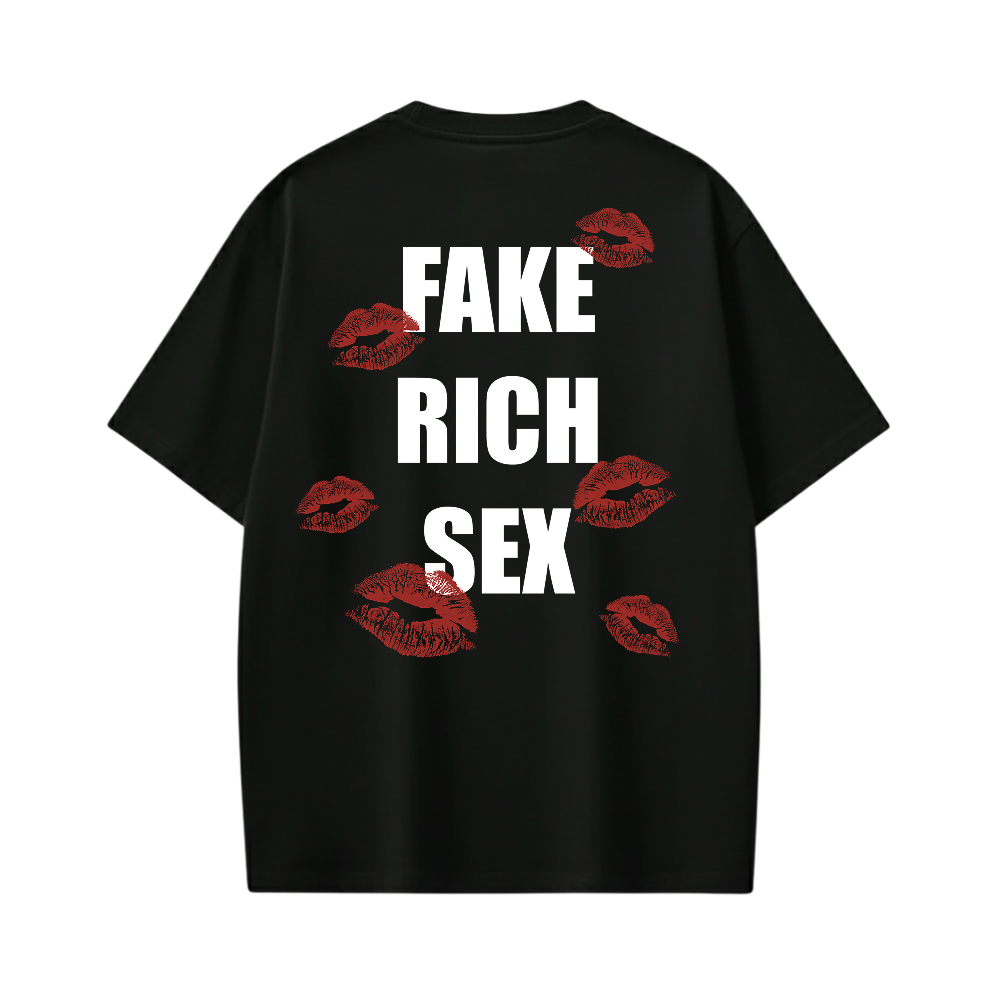 FAKE RICH SEX BLACK T-SHIRT ( LIMITED EDITION )