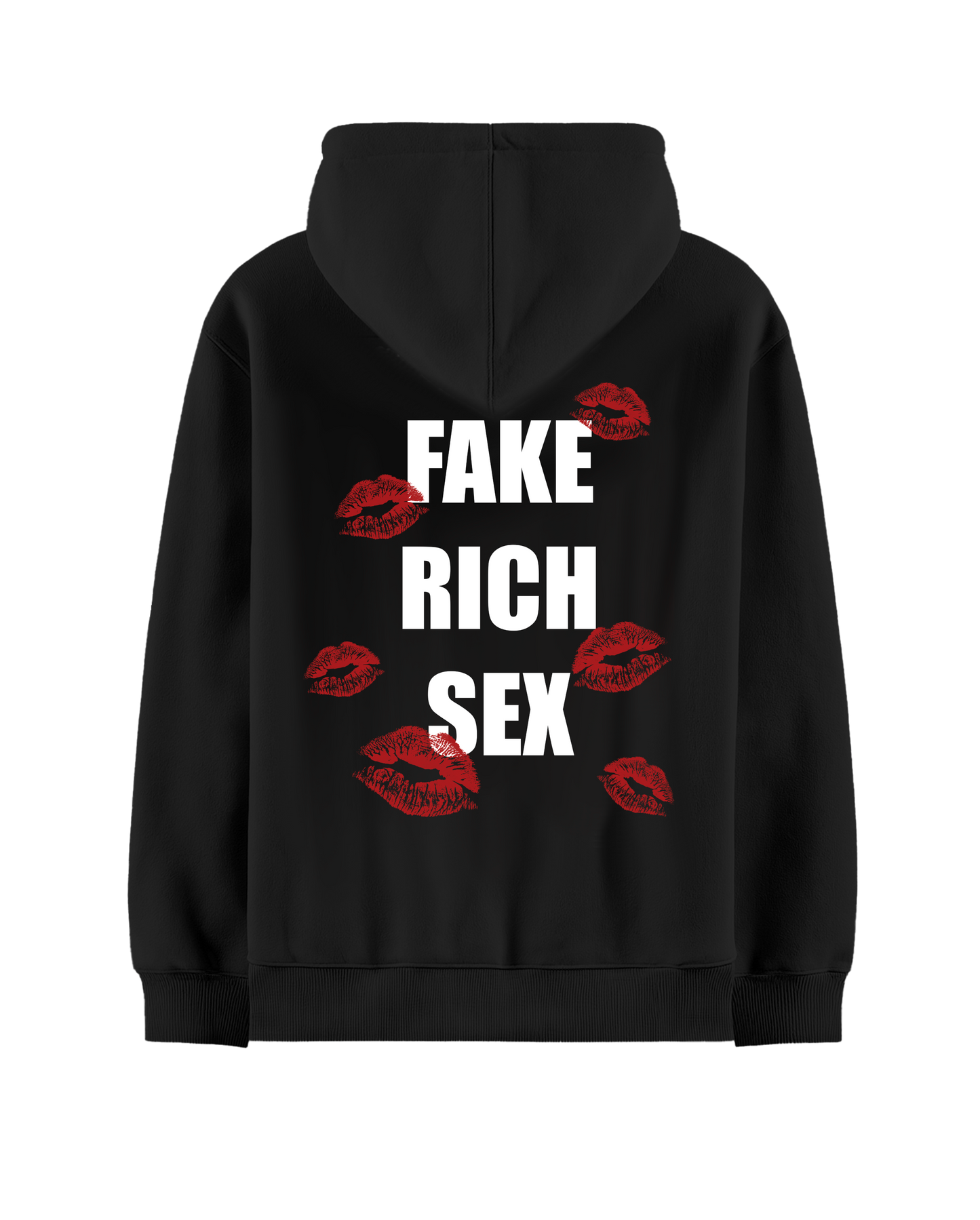 FAKE RICH SEX BLACK OVERSIZED HOODIE ( LIMITED EDITION )