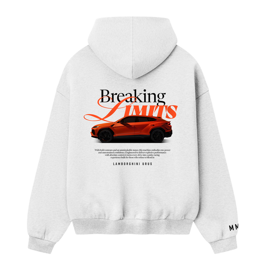 BREAKING LIMITS URUS WHITE OVERSIZED HOODIE