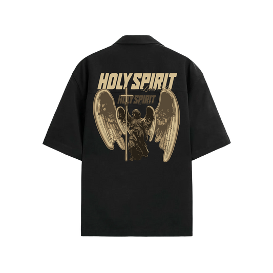 HOLY SPIRIT BLACKLIST BLACK BOWLING SHIRT