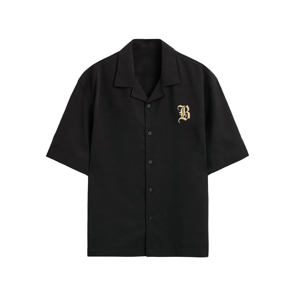 HOLY SPIRIT BLACKLIST BLACK BOWLING SHIRT