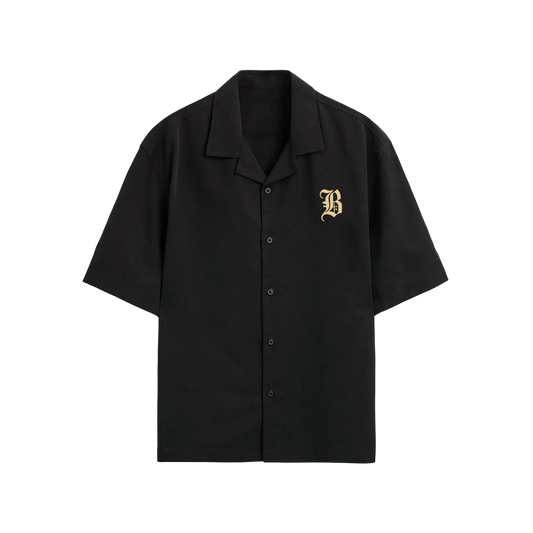 HOLY SPIRIT BLACKLIST BLACK BOWLING SHIRT