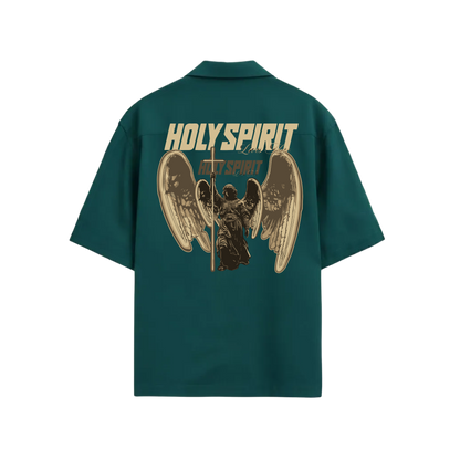 HOLY SPIRIT BLACKLIST GREEN FOREST BOWLING SHIRT