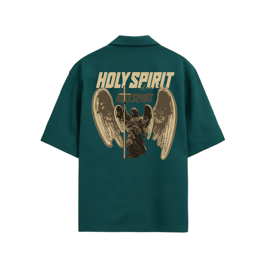 Holy Spirit Blacklist Green Forest Bowling Shirt