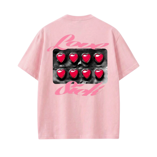 LOVE SICK BLACKLIST PINK T-SHIRT