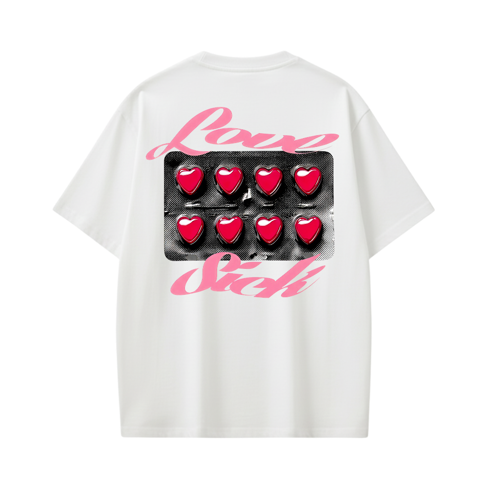 LOVE SICK BLACKLIST WHITE T-SHIRT