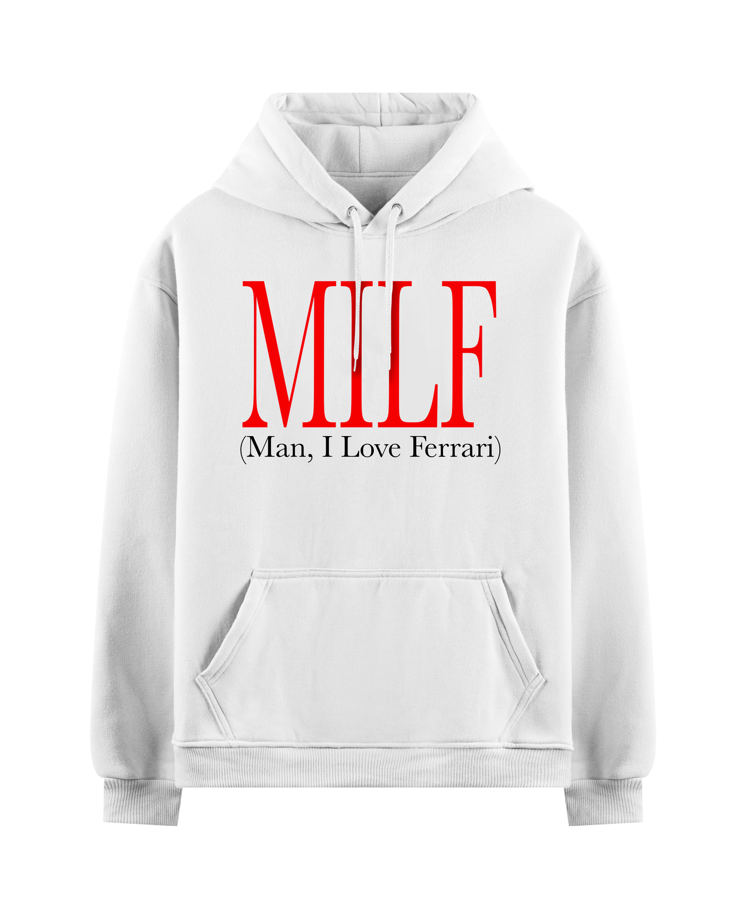 MILF WHITE OVERSIZED HOODIE
