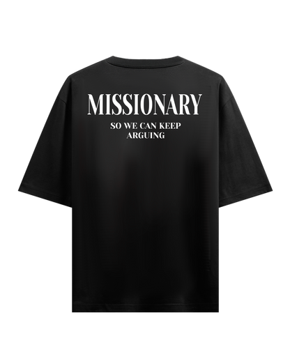 MISSIONARY OVERSIZED BLACK T-SHIRT