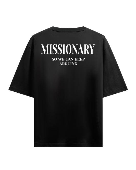 MISSIONARY OVERSIZED BLACK T-SHIRT