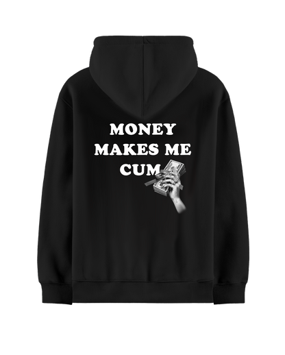 MONEY MAKES ME C*M BLACK OVERSIZED HOODIE