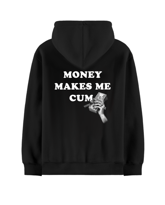 MONEY MAKES ME C*M BLACK OVERSIZED HOODIE