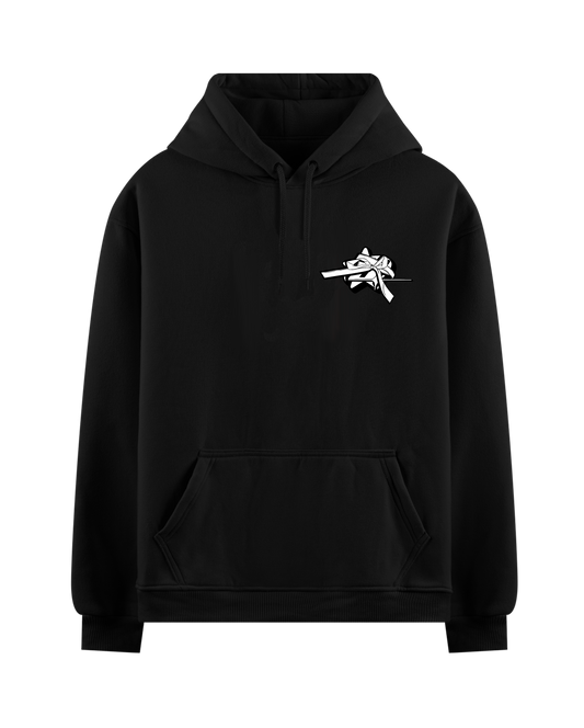 MONEY MAKES ME C*M BLACK OVERSIZED HOODIE