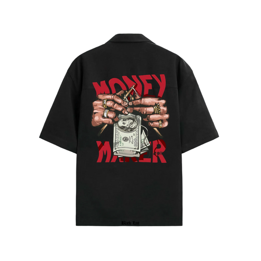 MONEY MAKER BLACKLIST BLACK BOWLING SHIRT