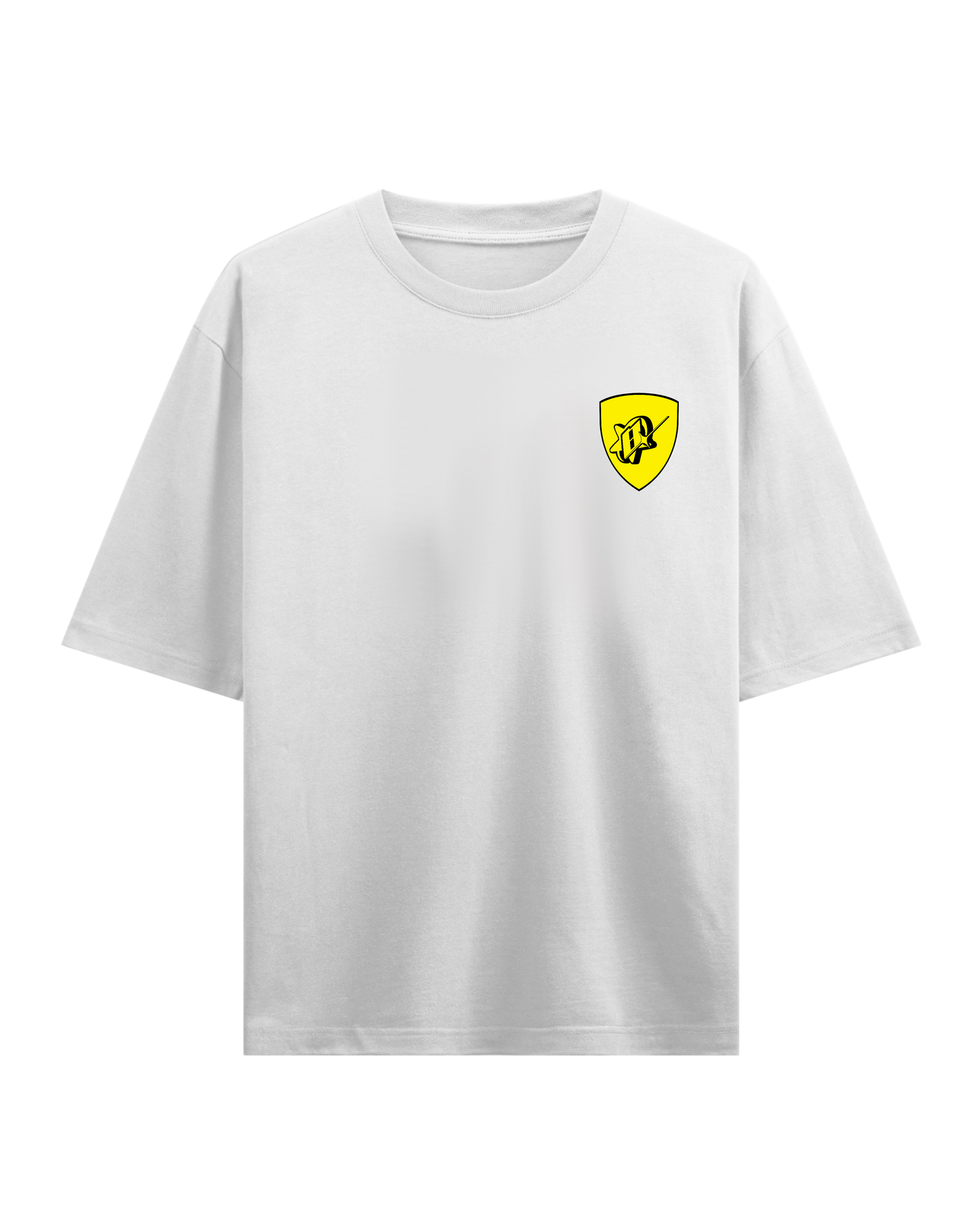 MY SEX LIFE IS LIKE FERRARI OVERSIZED WHITE T-SHIRT